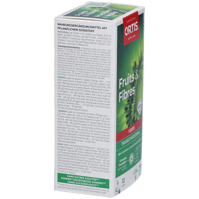 Ortis® Vruchten & Vezels Forte Transiplus® complex 12x10 Zakje