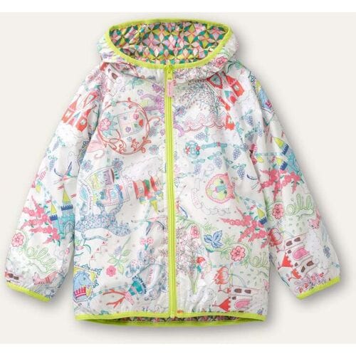 Oilily Crispy reversible jas Recycled Polyester- maat152/12yr Bright Wit