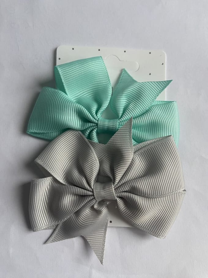 Haarspeldjes duckclip 4.0cm effen Mint en Grijs