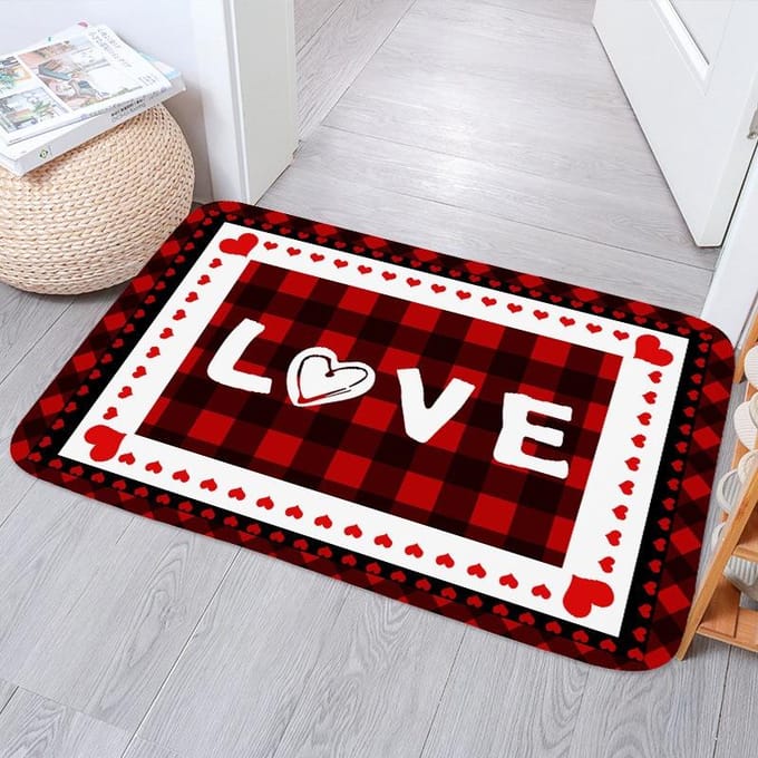 Diatomeeënaarde Mat Kerstmis Entree Absorberend Antislip Voetmat Huishouden Entree Deurmat 40 * 60cm red