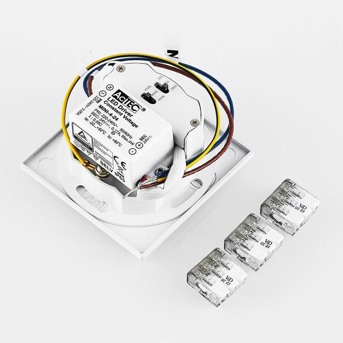 Molto Luce LED inbouwlamp Wall 68R Sina SQ, wit, aluminium, CCT