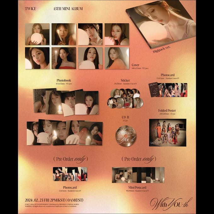 [GEEN POB/lid] TWEE KEER - Met YOU-th Digipack Ver. Random 2EA