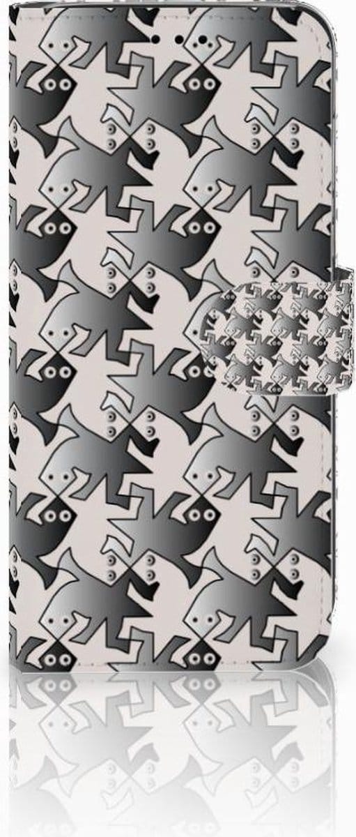 Huawei P20 Lite Telefoonhoesje met Pasjes Salamander Grey