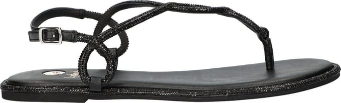 La Strada Sandalen Zwart Glitter Synthetisch - Damesschoenen - Maat - 41