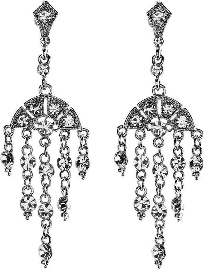Behave - Elegante oorhangers met steentjes - Feestelijke look - 6 cm