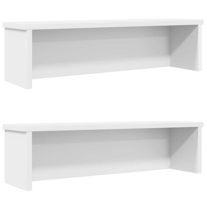 vidaXL - Keukenrekken - stapelbaar - 2 - st - 60x15x16 - cm - wit