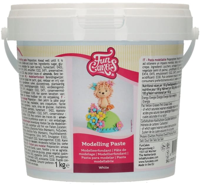 FunCakes Modelleerfondant Fondant - Wit - 1kg - Modelling Paste
