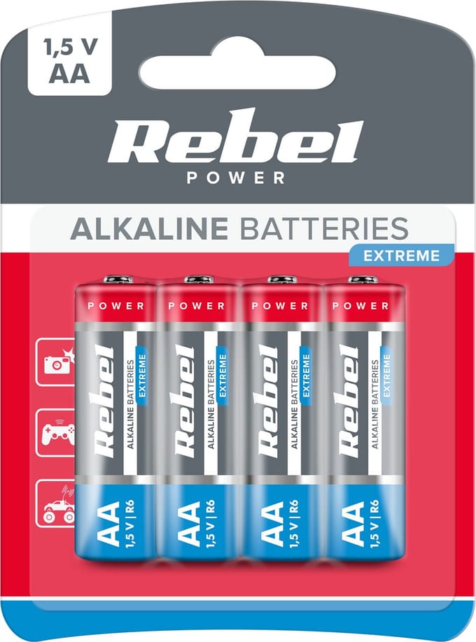 Rebel Extreme - Alkaline Batterijen - AA - 1,5V - 4 stuks