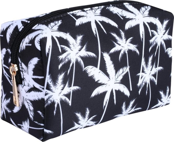 Sundaze Make-up Tasje Palmboom 17 X 9,5 X 7 Cm Zwart