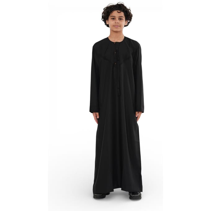 Kinderen jongens Eid zwarte Marokkaanse Jubba gewaad Djellaba Ramadan Eid Thobe - K-HM11