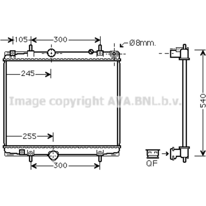 Radiator AVA COOLING PEA2331 AVA