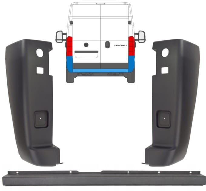 Achterbumper voor Citroen Jumper 2006-2018 / Set