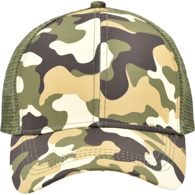 Herman casquette baseball camouflée avec mesh kaki taille unique réglable