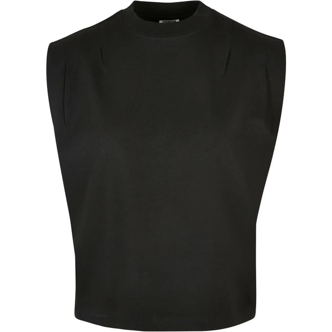 Urban Classics - Orgnaic Heavy Pleated Shoulder Mouwloze top - 4XL - Zwart