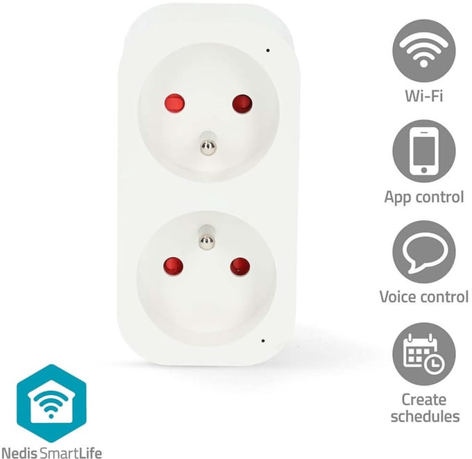 Nedis SmartLife Slimme Stekker – WiFi - Smart Plug – Energie meter – 3680W