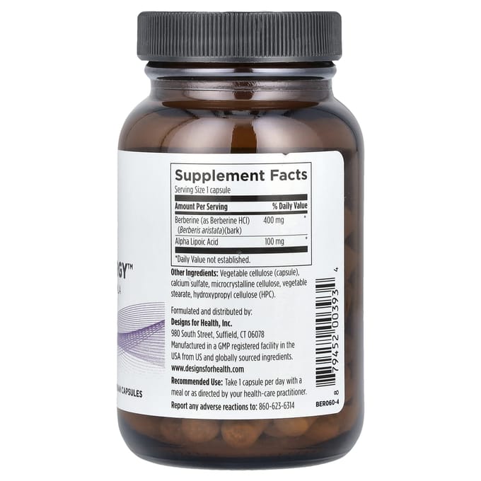 Designs For Health, Berberine Synergy™, 60 Vegetarische Capsules