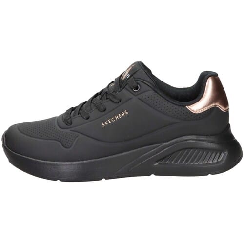 Skechers UNO LITE - SHIMMER ALONG Dames Sneakers - Zwart