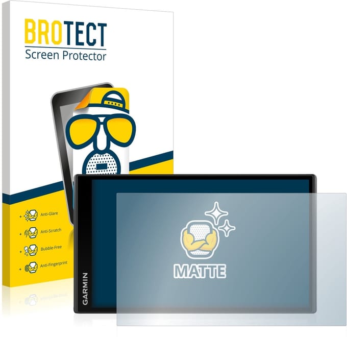 BROTECT - Screenprotector voor Garmin Camper 770 LMT-D - Folie Beschermfolie matte 2 Stuks