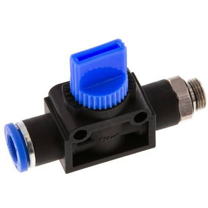 8 mm - G1/8'' Kunststof/Messing 3/2-Weg Handafsluiter Ontluchting aan Draadzijde