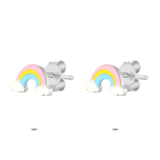 Twice As Nice Oorbellen in zilver, regenboog
