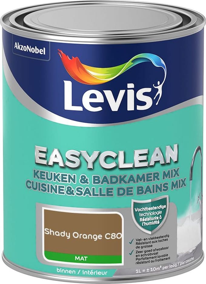 Levis - Easyclean Keuken & Badkamer Mix - Shady Orange C80 - Mengverf - 1 L