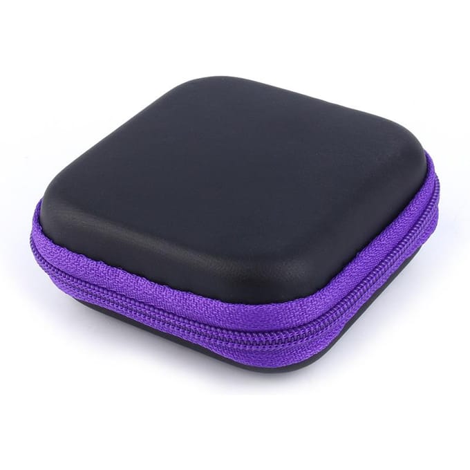 Étui rigide pour gadgets, pochette de rangement pour porte-clés, écouteurs, câble, ligne de données USB black