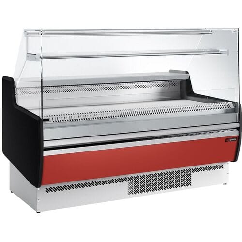 GGM Gastro Kühltheke - 1620mm - 1 Ablage - Frontblende Dunkelrot