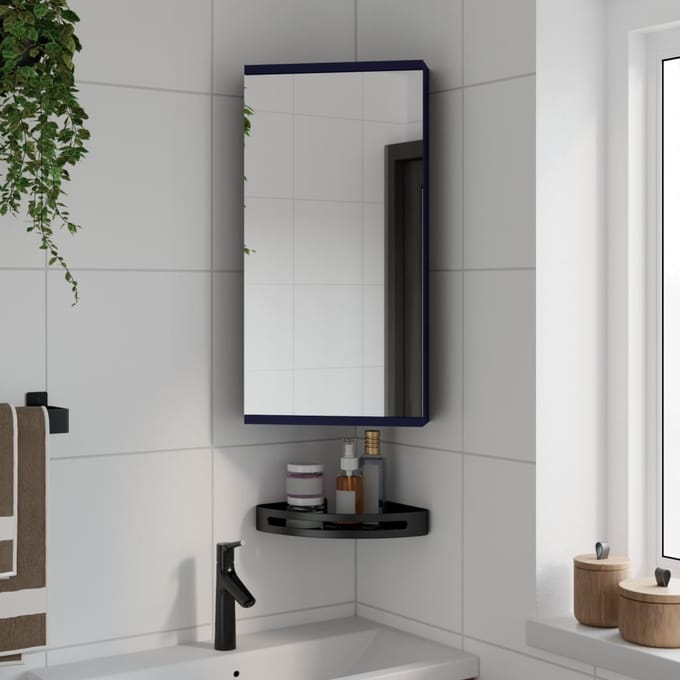 vidaXL - Badkamerkast - met - spiegel - 30x24x60 - cm - grijs
