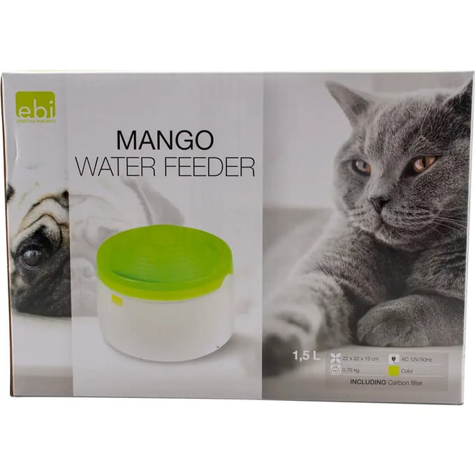 Ebi Waterbak voor huisdieren Mango 1,5 L groen