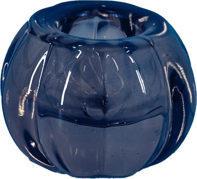 Glazen kaarsenstandaard blauw
