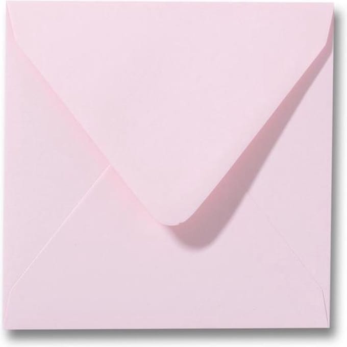 Envelop 12 x 12 Lichtroze, 100 stuks