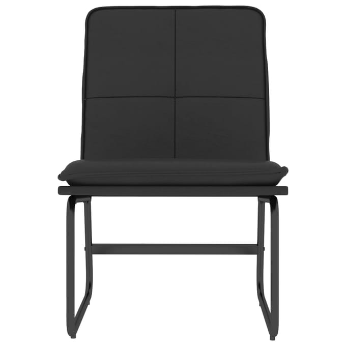 vidaXL - Loungestoel - 54x75x76 - cm - kunstleer - zwart