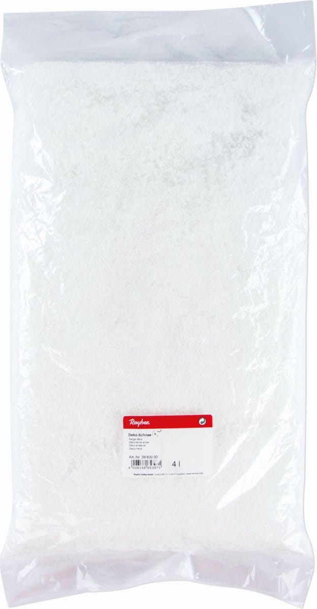Rayher hobby materialen kunstsneeuw/nepsneeuw - in zak - 4 liter - wit