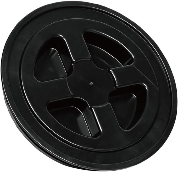 Emmer Deksel - Opslag Deksel - Voedsel Opslag - Lekvrije Schroefsluiting - 20L Diameter 30.5cm - Zwart