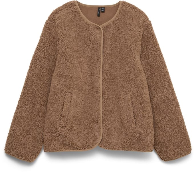 VERO MODA - VMJOSEFIN LS O-NECK TEDDY JACKET EXC - Dames - Gewatteerde jassen
