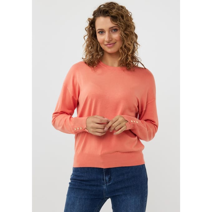 EsQualo Sweater R-neck Basic Knit Amber Glow Taglia: S | Maglioni a maglia Outlet | Donna | Giallo