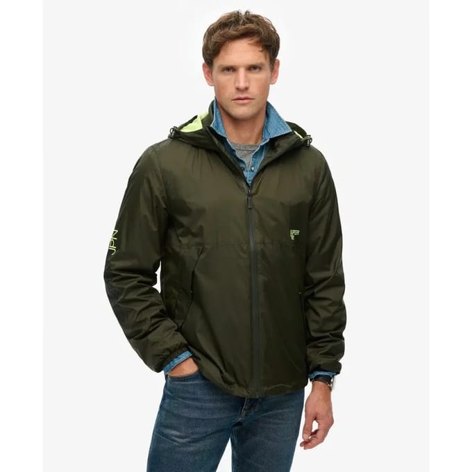 Superdry - Windbreakerjas met capuchon en logo - Heren