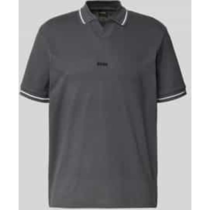 Regular fit poloshirt met labelstitching