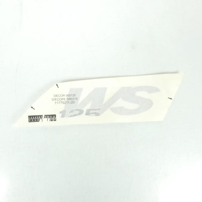 Autocollant WS 125 pour scooter Peugeot 125 Satelis compressor 779211BL Neuf