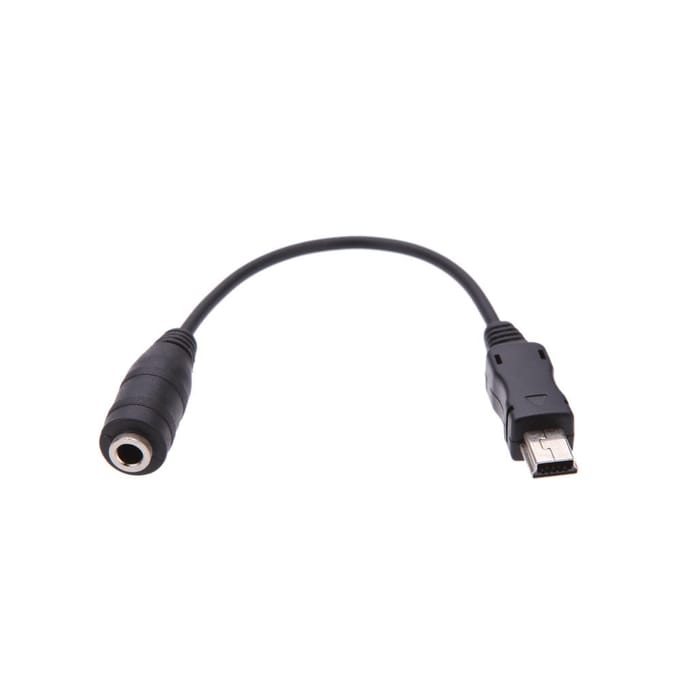 Mini USB naar 3,5 mm microfoonmicrofoonadapterkabelsnoer voor Gopro HD Hero 1 2 3 3+ 4 camera gray