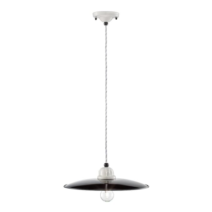 Ferroluce RETRO hanglamp C1612 zwart en wit