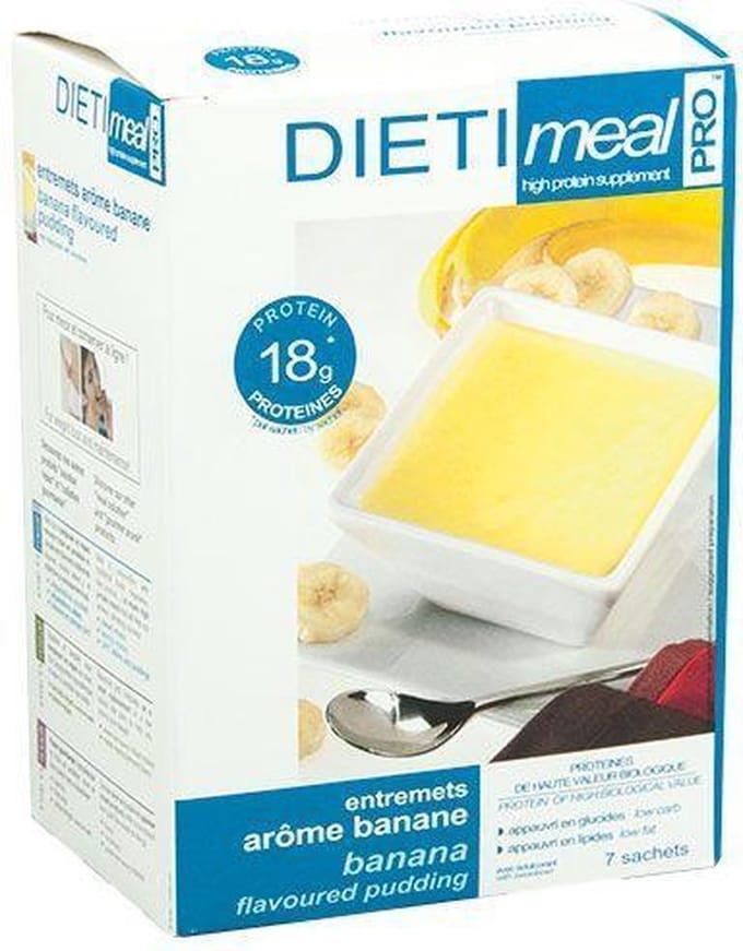 Dieti Bananen Shake/Pudding - 7 stuks - Maaltijdvervanger