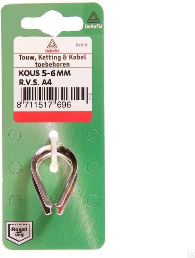 Kous 5-6mm RVS