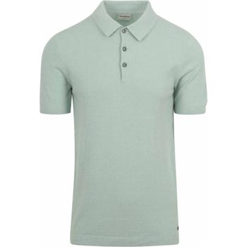 No Excess Mannen Polo Pullover Korte Mouwen Mint XXL