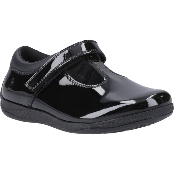 Hush Puppies Caitlin T-Bar Meisjes Zwart Leren Schoenen