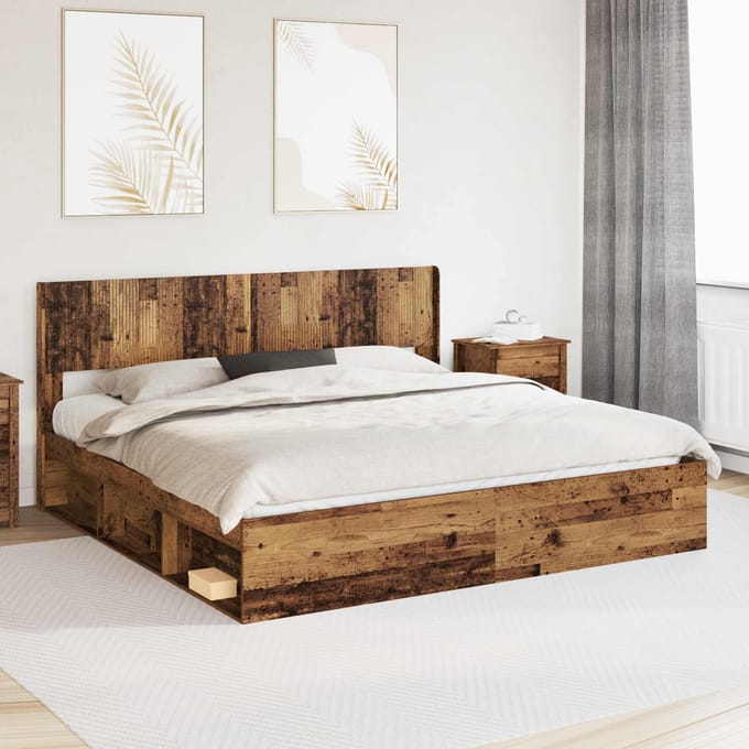 vidaXL - Hoofdbord - Oud - hout - PB