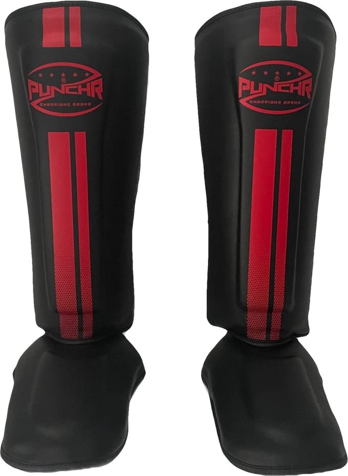 PunchR™ Pro Range Scheenbeschermers Zwart Fade Rood - M