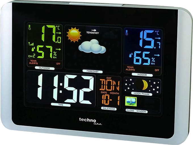 Technoline Weerstation WS 6442 Radiogestuurd Met temperatuurweergave Met 1 buitensensor tot 30 m