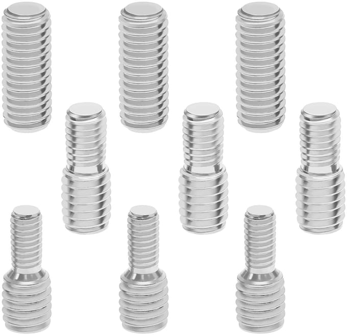 ONF3 - Auto Antenne Adapter Set - 9 Stuks Antenne Adapters - Zilver - Schroefdraad Adapters - Geschikt voor Voertuigen - M4 M5 M6
