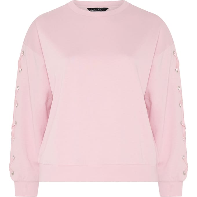 Limited Collection Roze Sweatshirt Met Oogjes En Veter Size 38